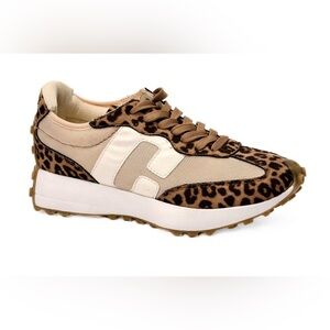 NWOT! ‘Your Welcome’ Womens Size 9 Leopard Animal Print Tennis Shoes Sneakers